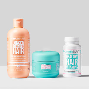 Revitalisierendes Trio für strapaziertes Haar