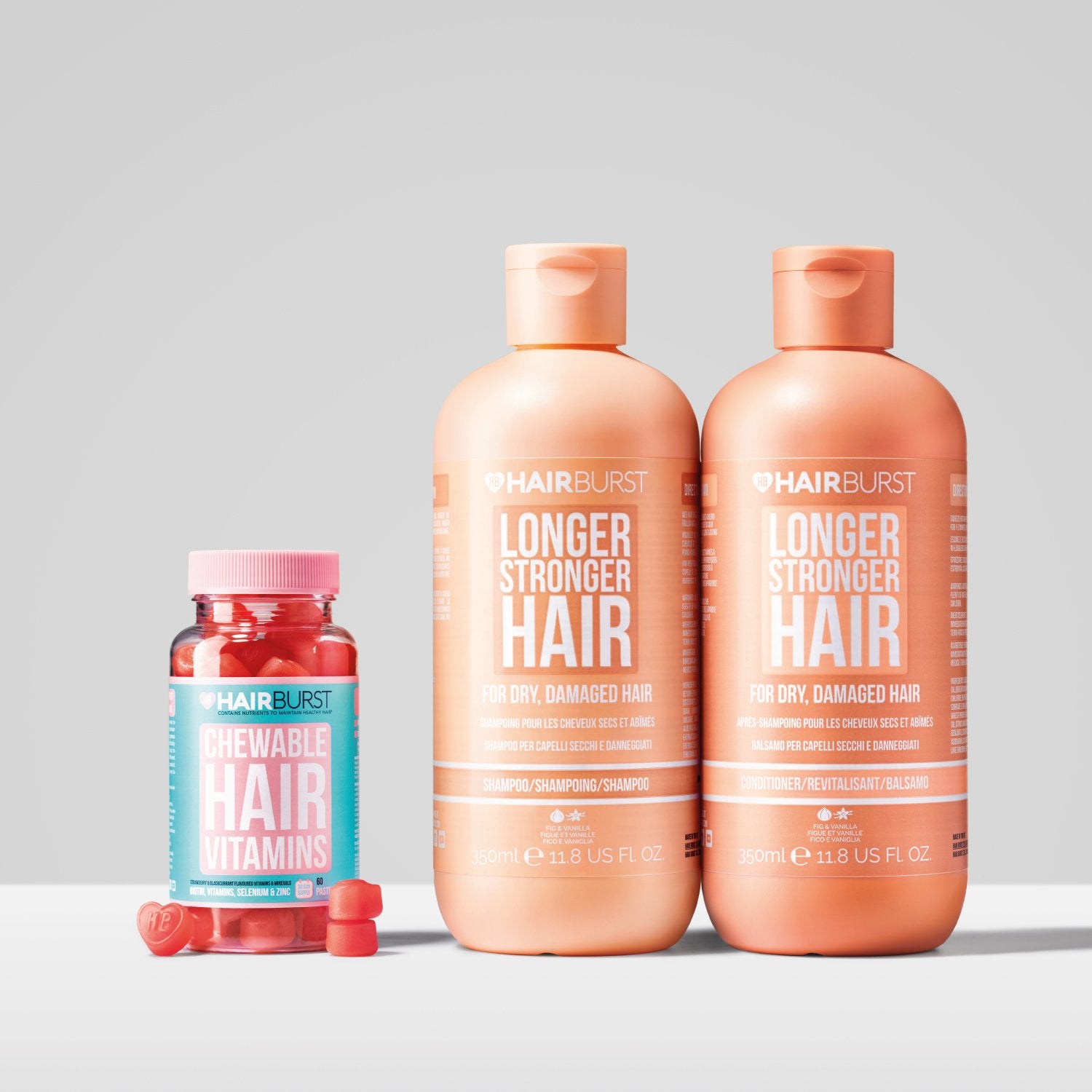 Fruchtgummi Haarvitamine, Shampoo & Spülung Kombipaket