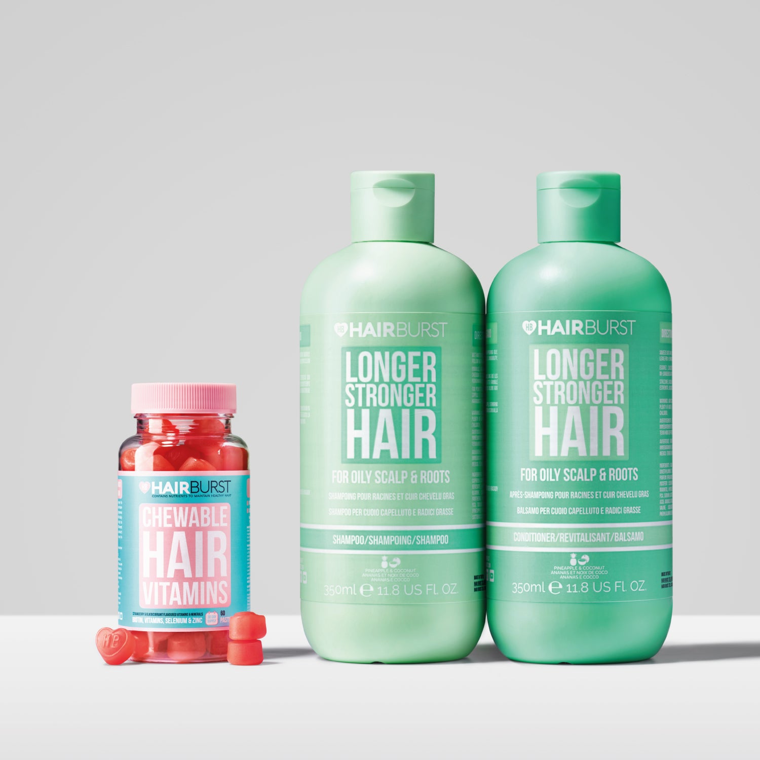 Fruchtgummi Haarvitamine, Shampoo & Spülung Kombipaket